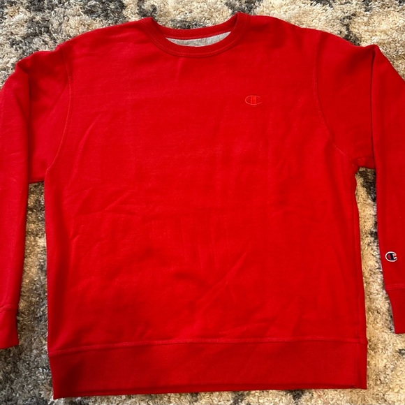 Champion Men's Vibrant Red Crewneck Sweater - Picture 1 of 1